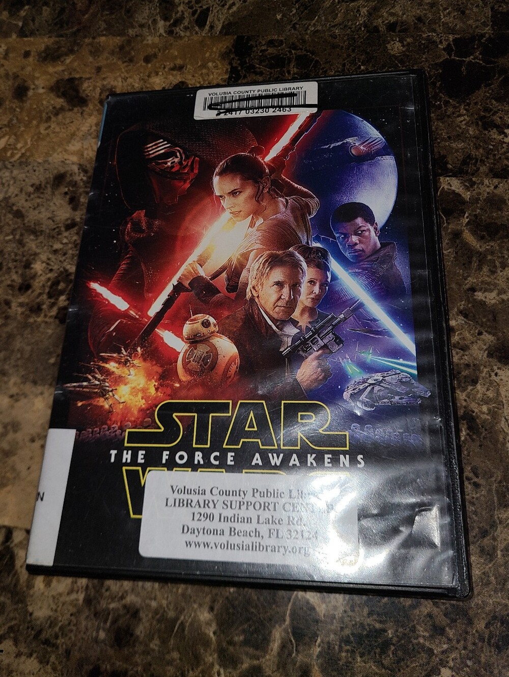Star Wars the force awakens DVD (former library copy)